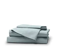 Rest & Renew Cotton Sateen Light Blue 300 Thread Sheet Set
