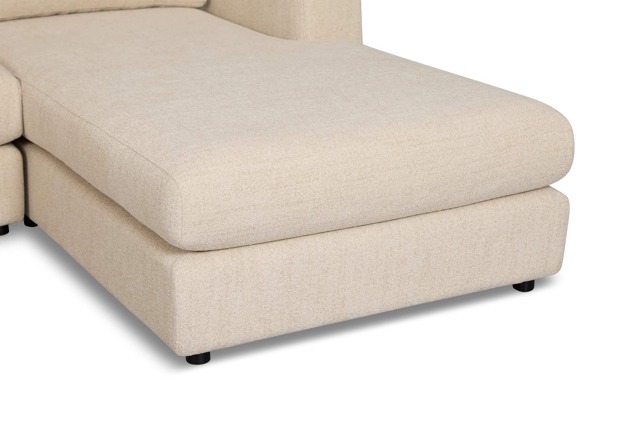 Alma Light Beige Fabric Medium Right Chaise Sectional