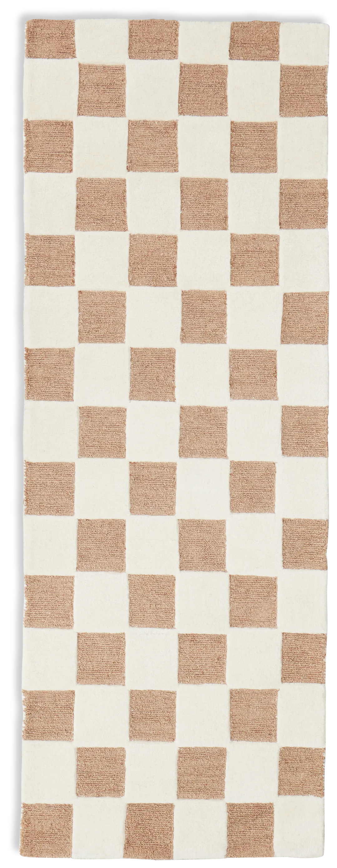 Checka White 2x7 Runner