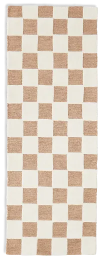 Checka White 2x7 Runner