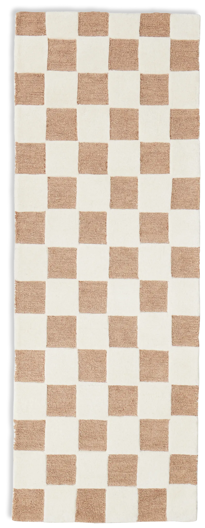 Checka White 2x7 Runner