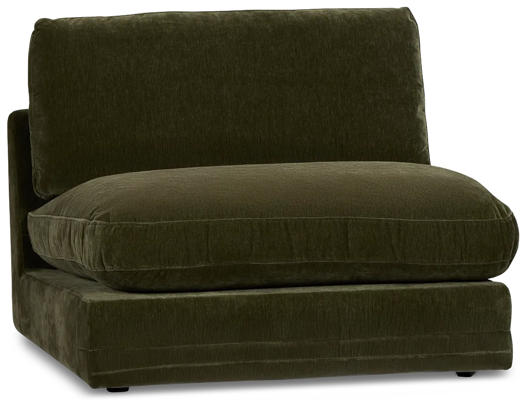 Jules Green Velvet Armless Chair