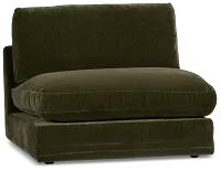 Jules Green Velvet Armless Chair