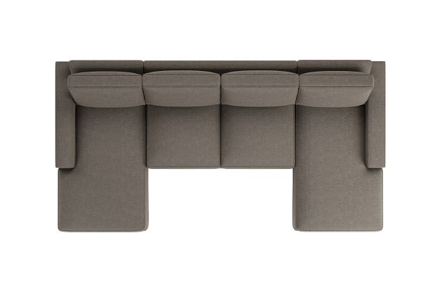 Edgewater Elite Brown Double Chaise Sectional