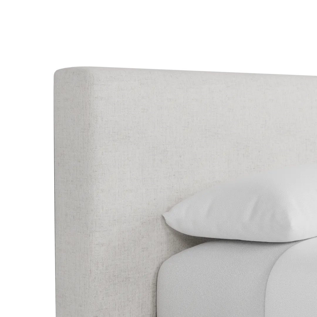 Grayton Linen Light Beige 44" Upholstered Platform Bed