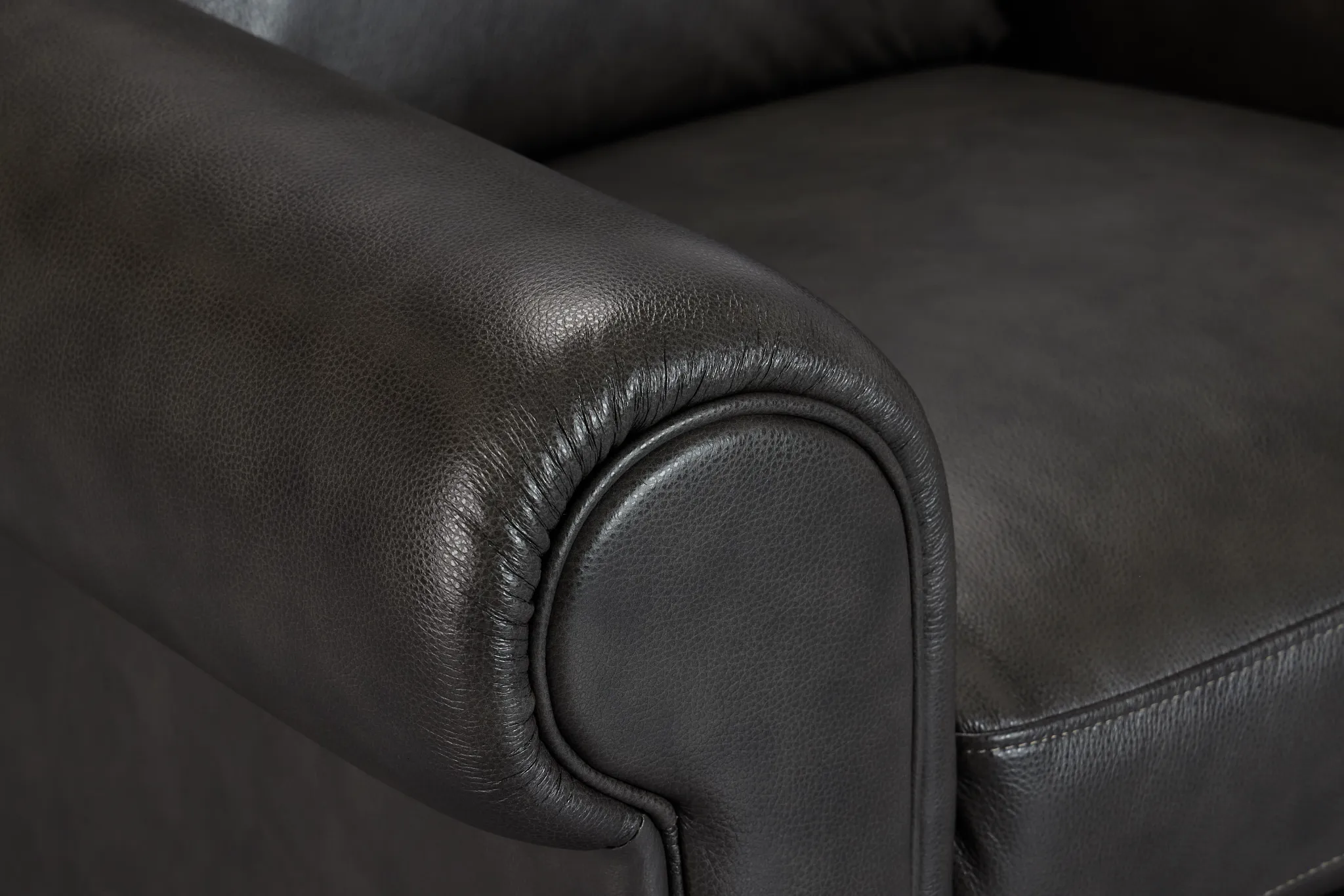 Lincoln Dark Gray Lthr/vinyl Chair