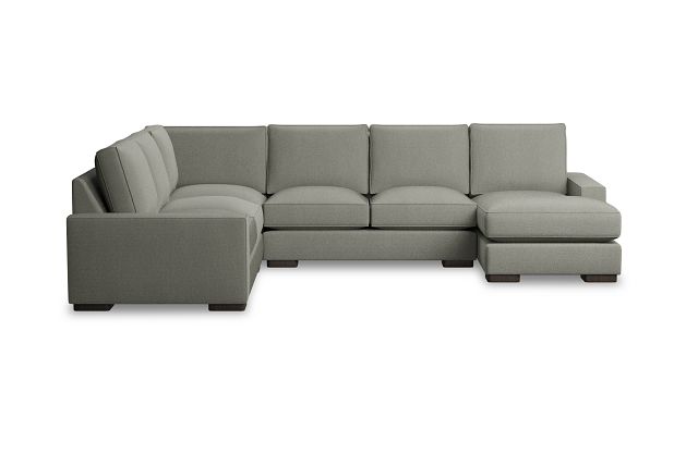 Edgewater Delray Pewter Medium Right Chaise Sectional (2)