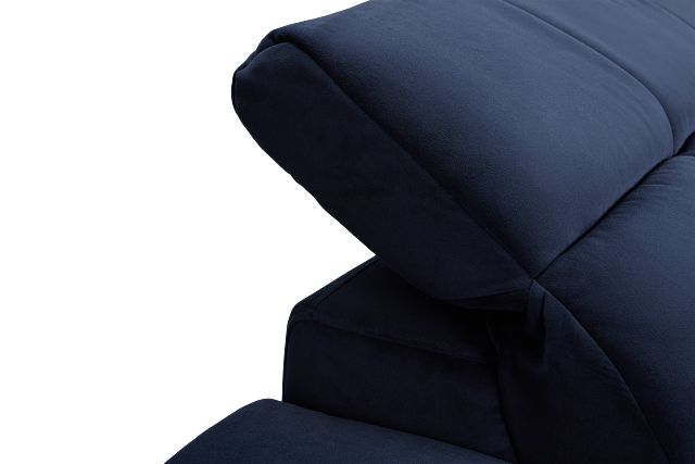 Gemma Navy Velvet Power Reclining Sofa