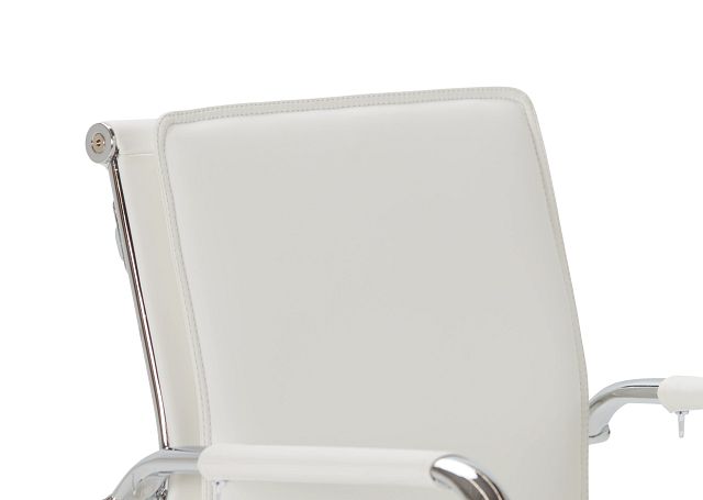 Denver White Uph Desk Chair (5)