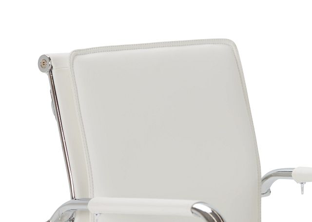 Denver White Uph Desk Chair