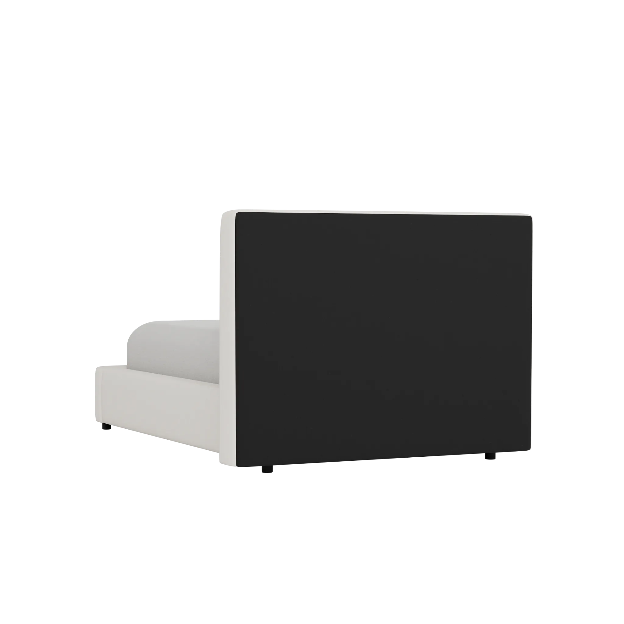 Grayton Revenue White 44" Upholstered Platform Bed