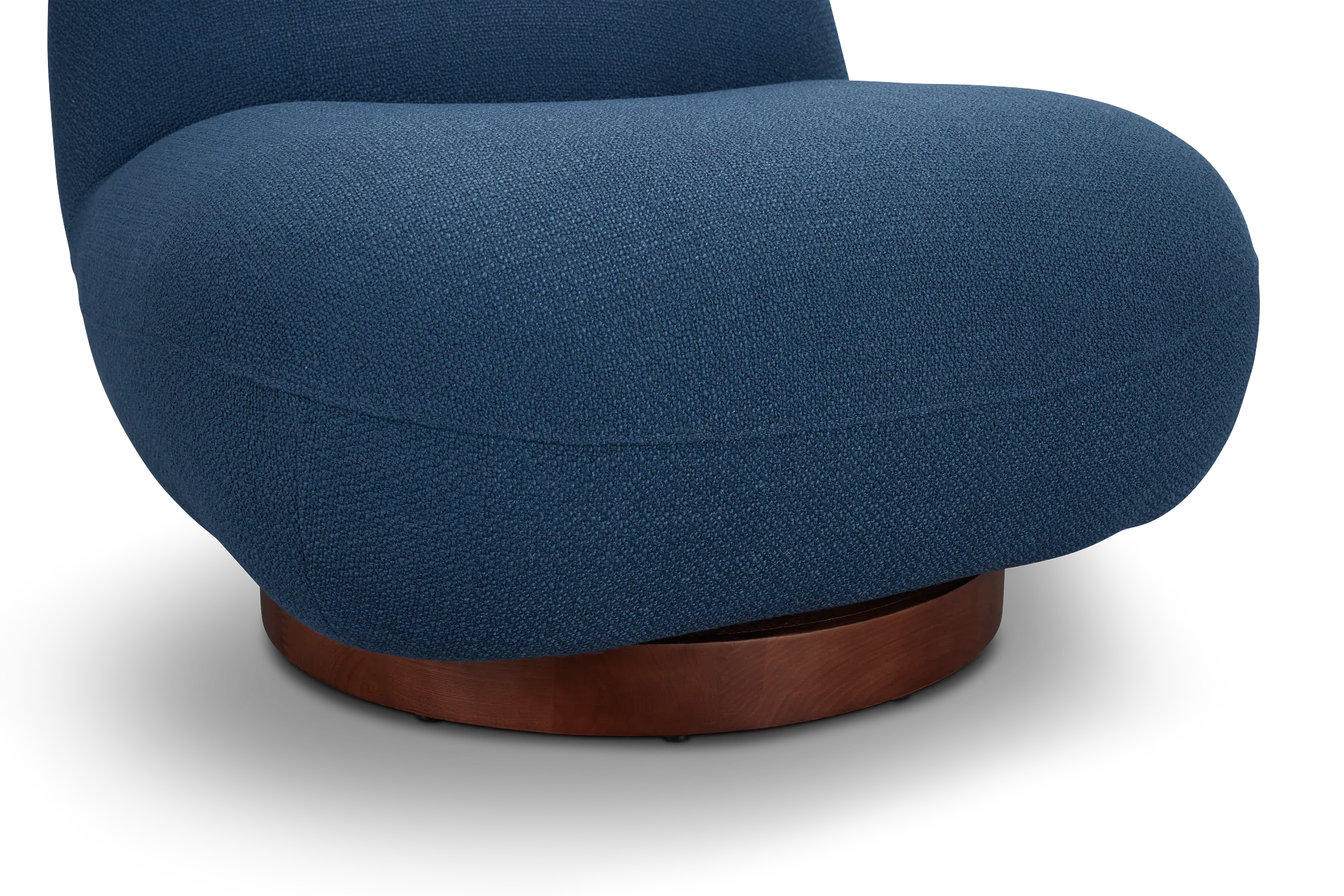 Aaliyah Dark Blue Fabric Swivel Accent Chair