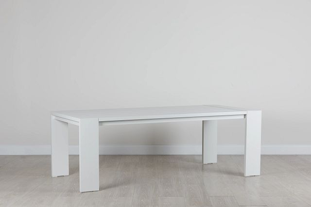 Linear White 87" Rectangular Table