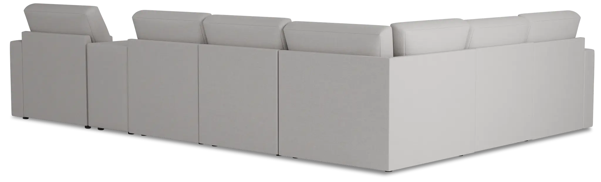 Citymod Light Gray Fabric Large Right Chaise Sectional With Media Console Citymod Light Gray Fabric Large Right Chaise Sectional With Media Console