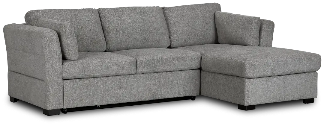 Amber Dark Gray Fabric Small Right Chaise Storage Sleeper Sectional Amber Dark Gray Fabric Small Right Chaise Storage Sleeper Sectional
