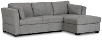 Amber Dark Gray Fabric Small Right Chaise Storage Sleeper Sectional