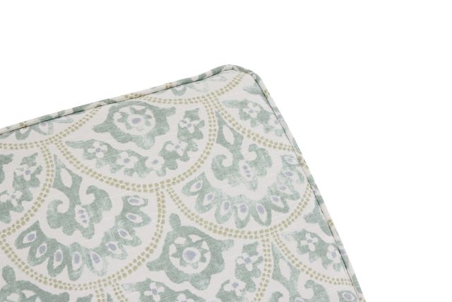 Tomini Green Fabric Accent Pouf