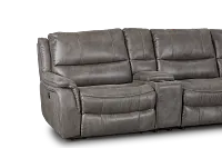 Dober Dark Gray Micro Large Dual Power Reclining Two-arm Sectional