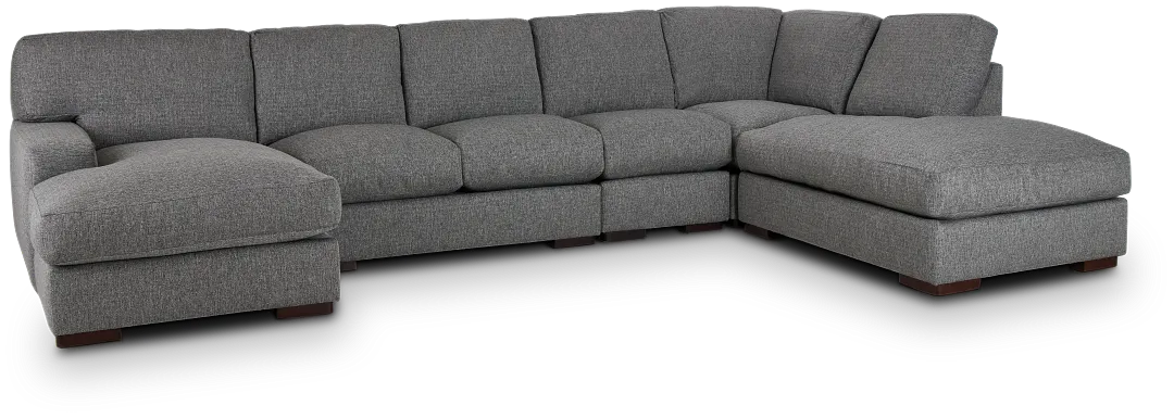 Veronica Dark Gray Down Large Right Bumper Sectional
