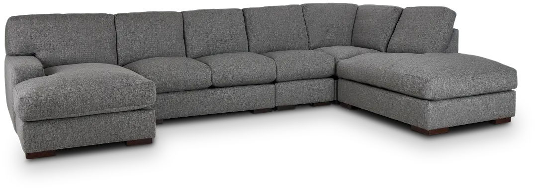 Veronica Dark Gray Down Large Right Bumper Sectional Veronica Dark Gray Down Large Right Bumper Sectional