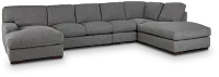 Veronica Dark Gray Down Large Right Bumper Sectional