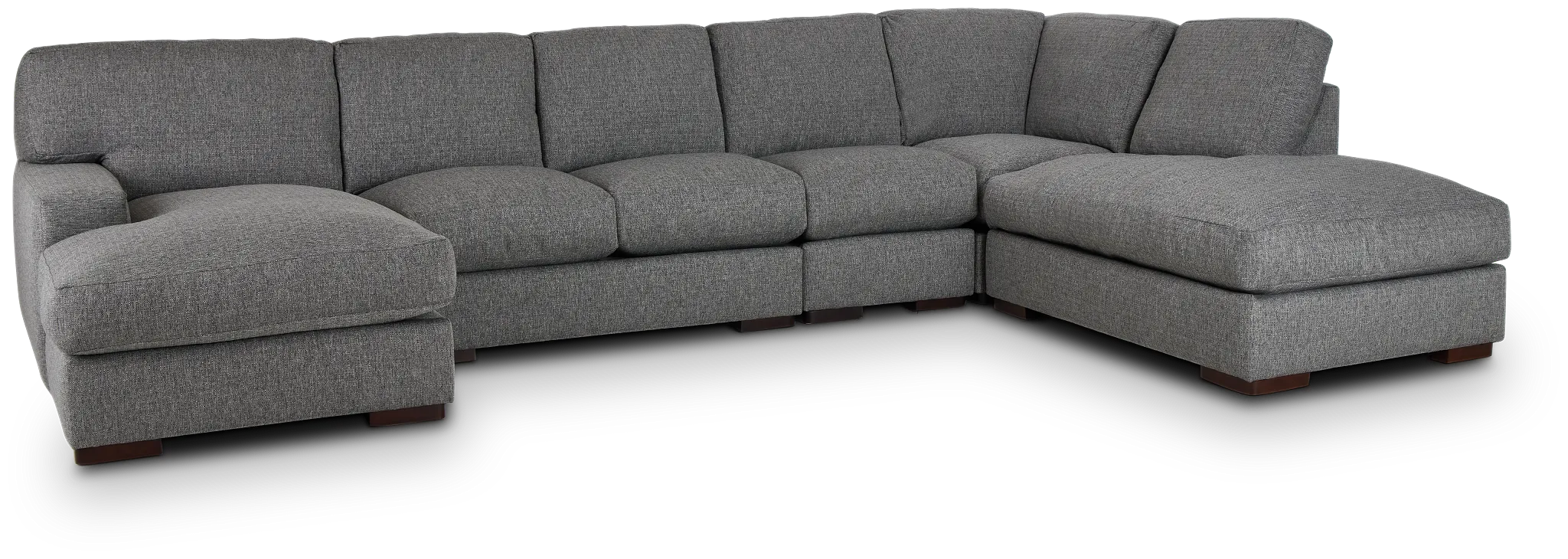 Veronica Dark Gray Down Large Right Bumper Sectional