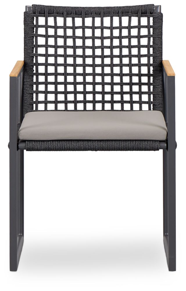 Sunrise Dark Gray Teak Arm Chair