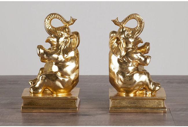 Regal Gold Set Of 2 Bookends