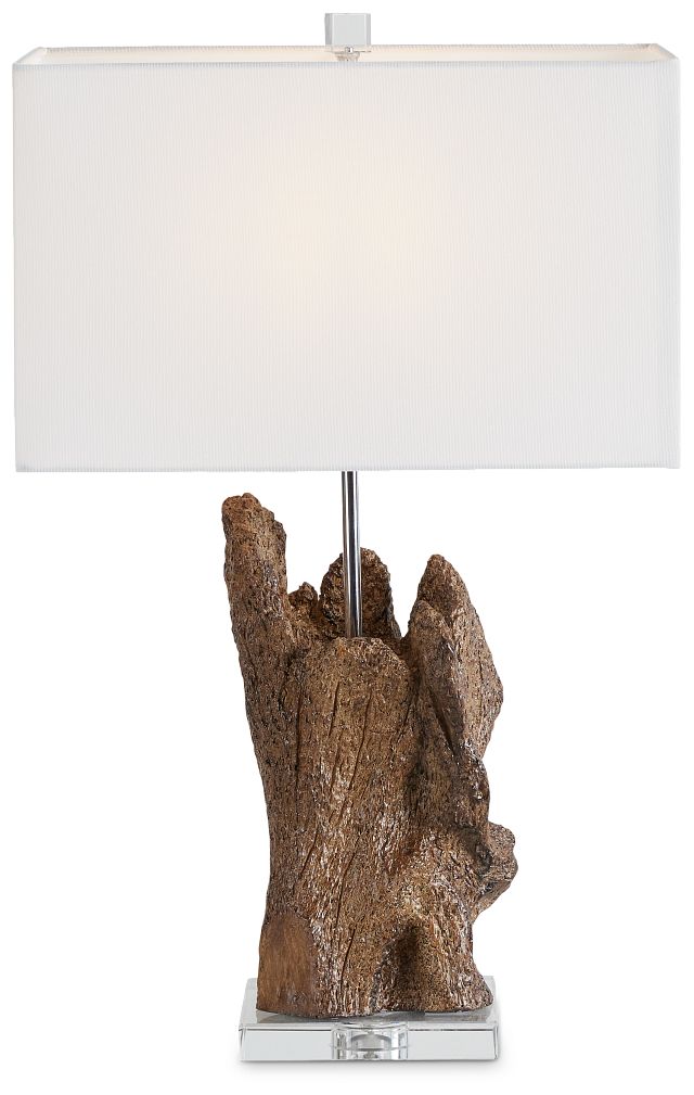 Iris Wood Polyresin Table Lamp (2)