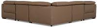 Brodie Dark Brown Lthr/vinyl Small Dual Power Reclining Two-arm Sectional