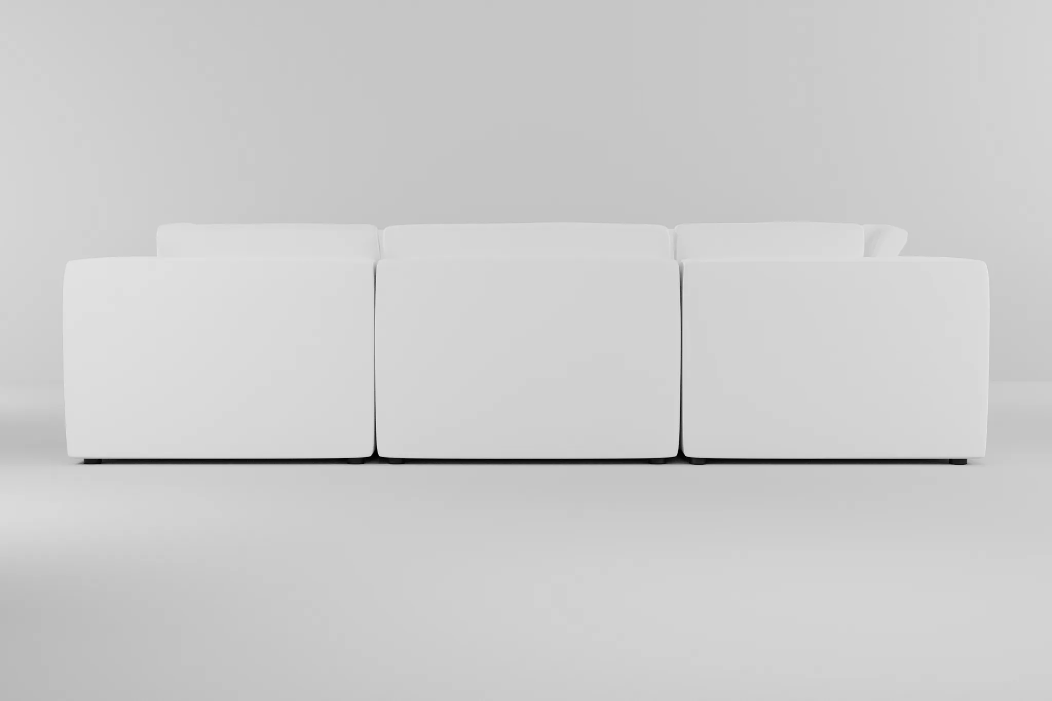 Destin Suave White Fabric 8-piece Modular Sectional