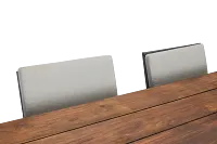 Linear Dark Gray 70" Teak Table & 4 Cushioned Side Chairs