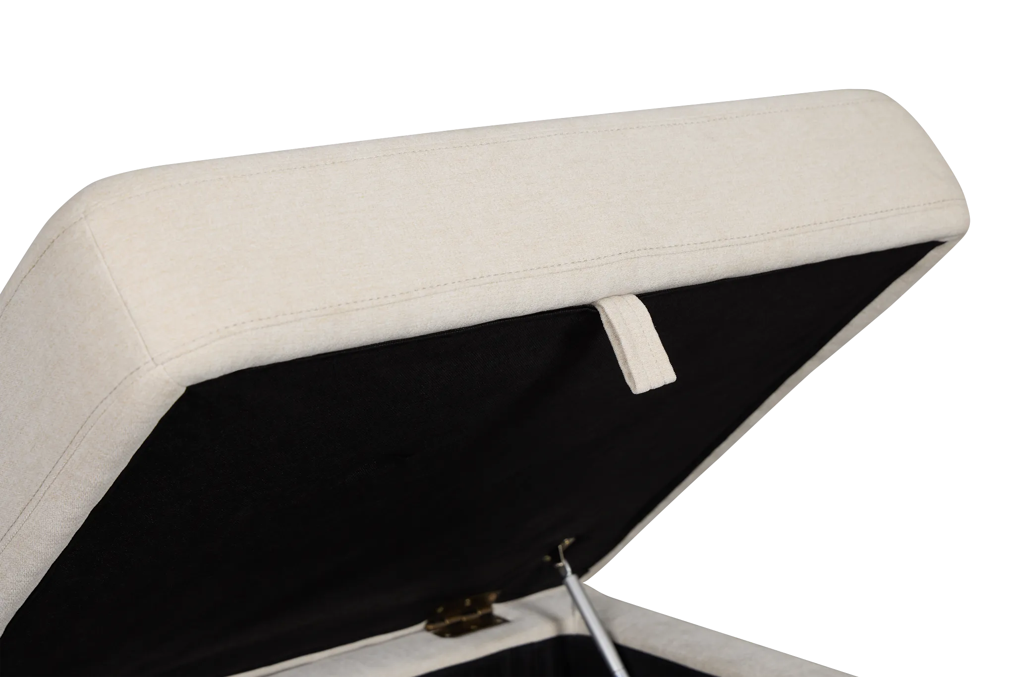 Addie Beige Fabric Right Chaise Storage Sectional