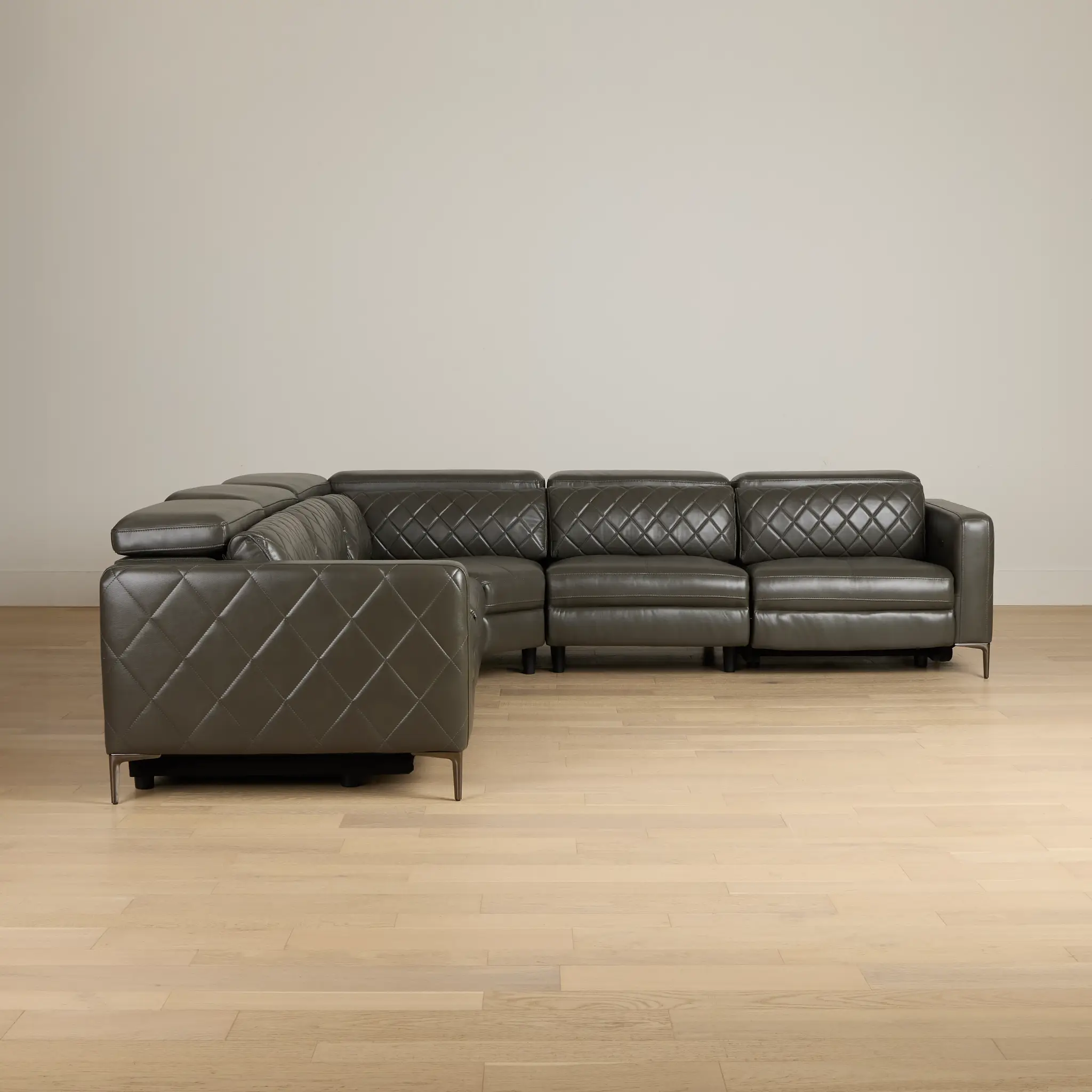 Ava Dark Gray Micro Small Two-arm Power Reclining Sectional Ava Dark Gray Micro Small Two-arm Power Reclining Sectional
