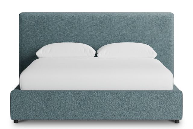 Grayton Sutton Blue 44" Upholstered Platform Bed