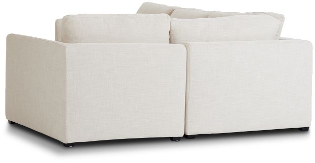 Willow Light Beige Fabric Small Two-arm Sectional