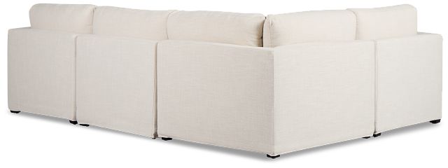 Willow Light Beige Fabric Small Two-arm Sectional