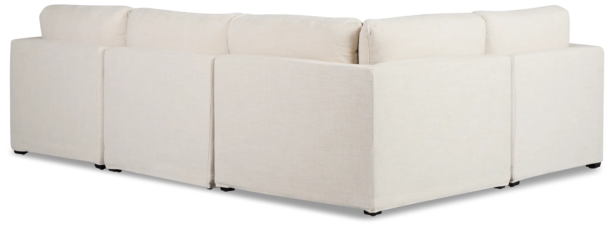Willow Light Beige Fabric Small Two-arm Sectional