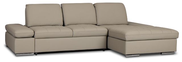 Eden Gray Micro Right Chaise Sleeper Sectional