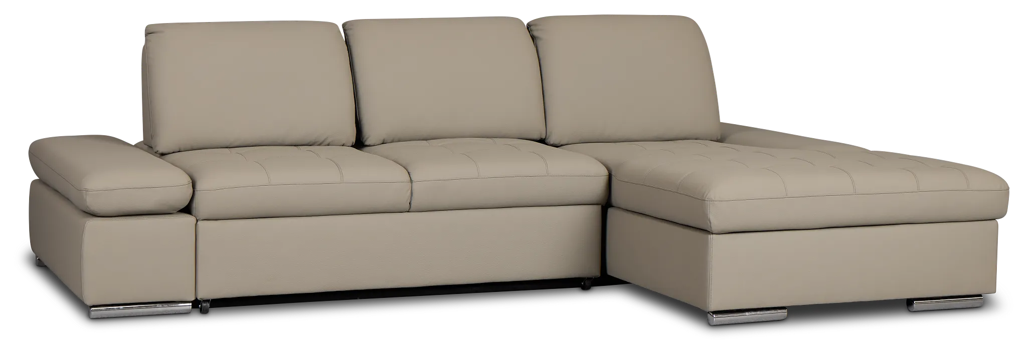 Eden Gray Micro Right Chaise Sleeper Sectional