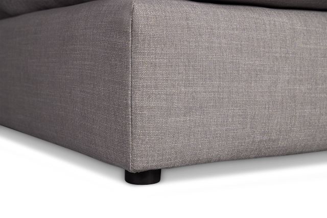 Serena Gray Fabric Armless Chair