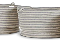 August Blue Set Of 3 Basket