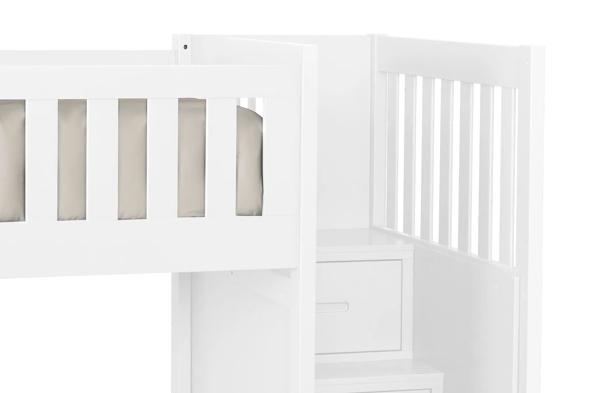 Charleston White Step Storage Bunk Bed Charleston White Step Storage Bunk Bed