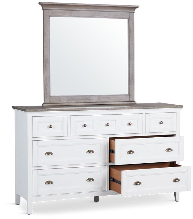 Heron Cove Two-tone Dresser & Mirror