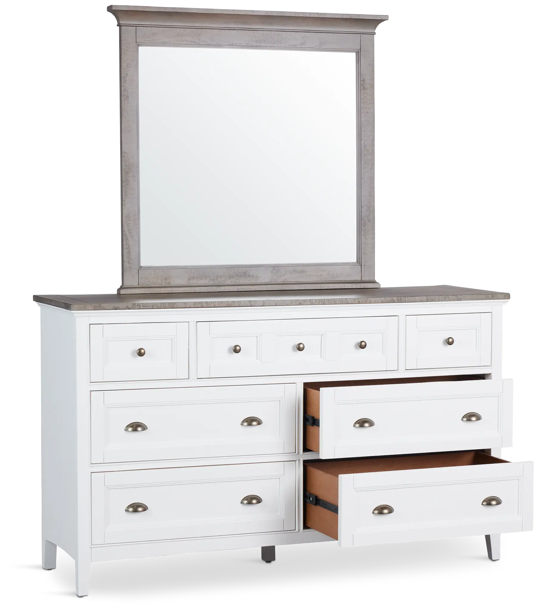 Heron Cove Two-tone Dresser & Mirror Heron Cove Two-tone Dresser & Mirror