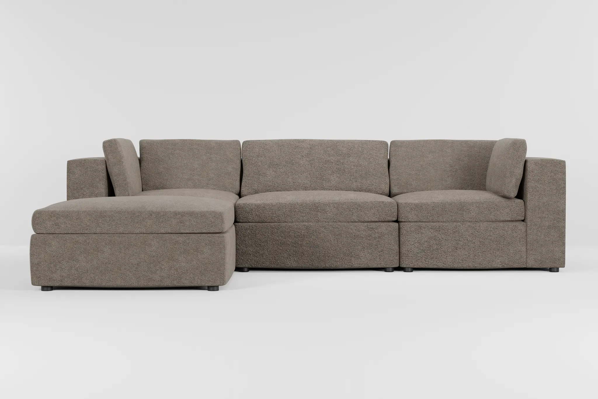 Destin Elite Brown Fabric 4-piece Bumper Sectional Destin Elite Brown Fabric 4-piece Bumper Sectional