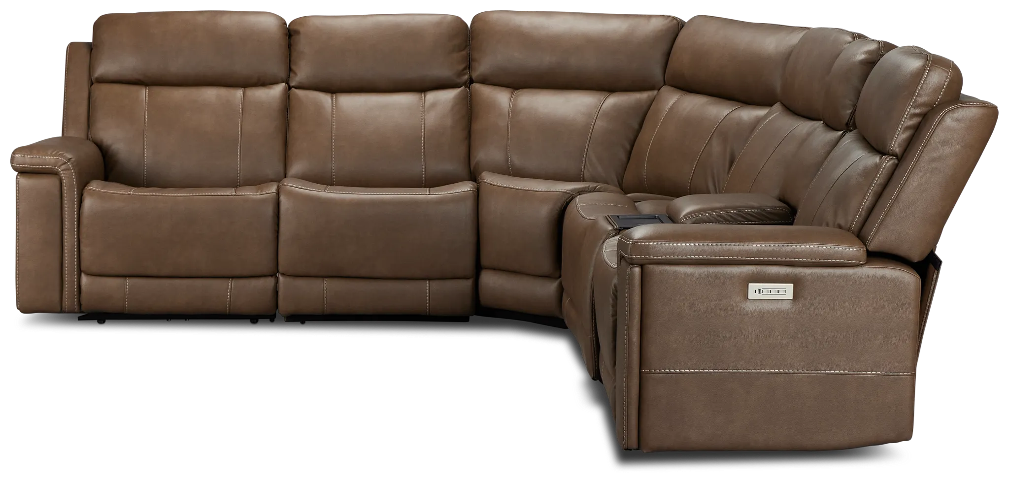 Jayden Brown Micro Medium Triple Power 2-arm Sectional