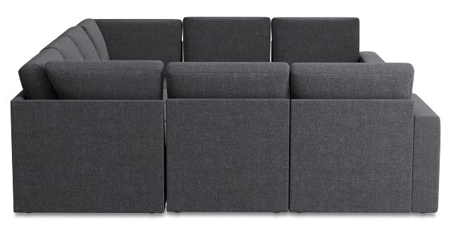 Citymod Dark Gray Fabric 8-piece Modular Sectional