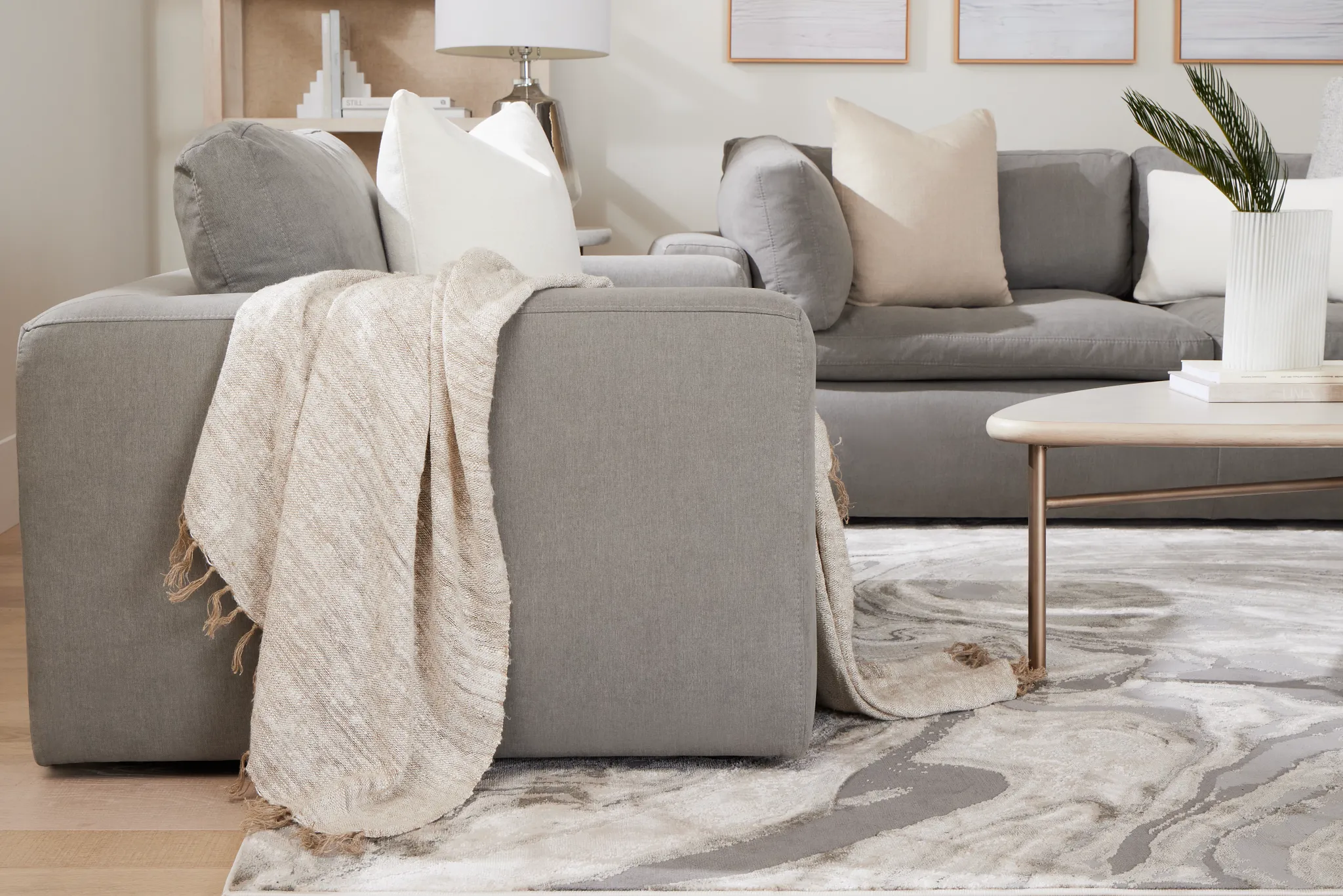 Grant Light Gray Fabric Chair