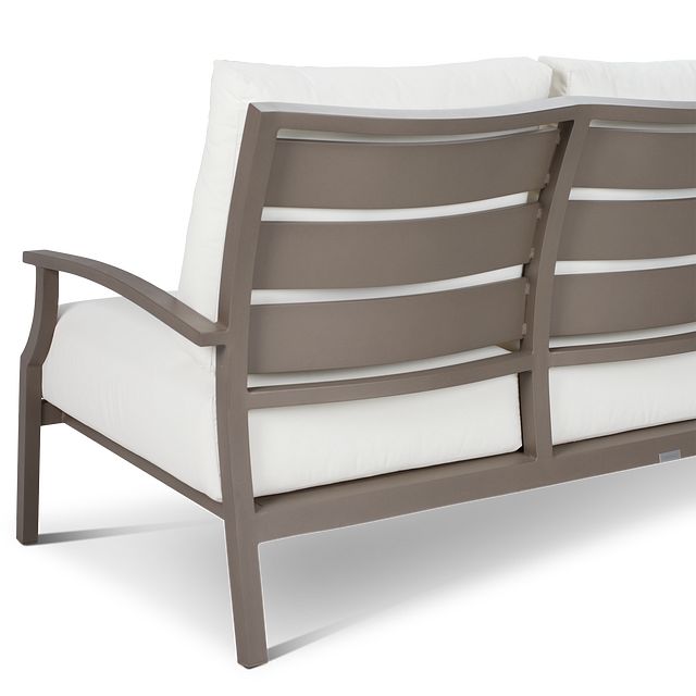 Raleigh White Aluminum Sofa